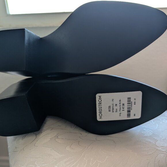 Womens BP Baylee Black side zip ankle boot - Picture 5 of 11